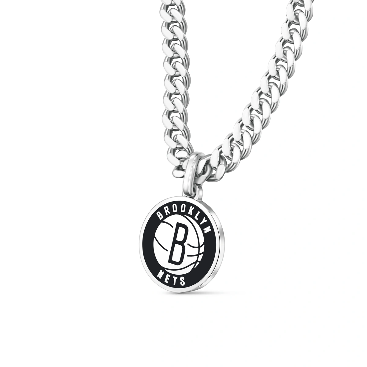 布魯克林籃網隊BROOKLYN NETS 925銀頸鏈