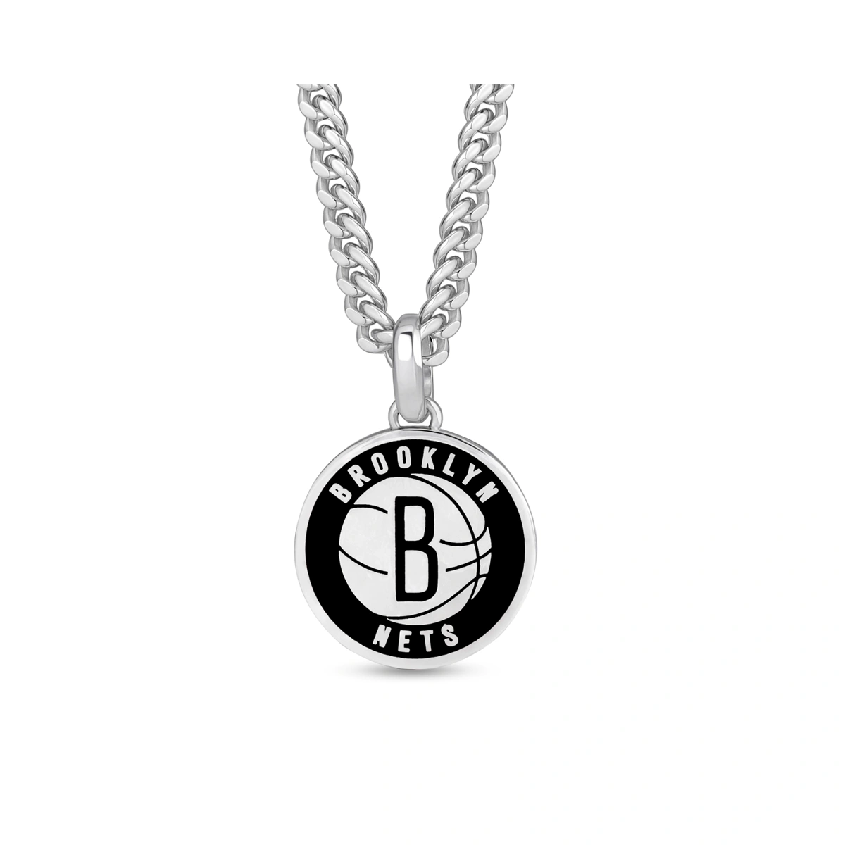 布魯克林籃網隊BROOKLYN NETS 925銀頸鏈