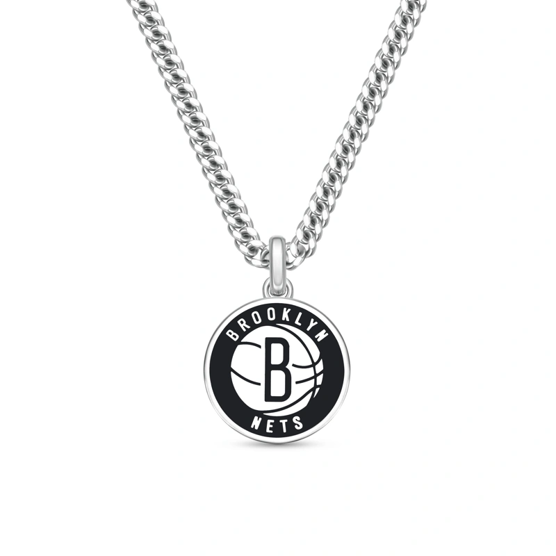 布魯克林籃網隊BROOKLYN NETS 925銀頸鏈
