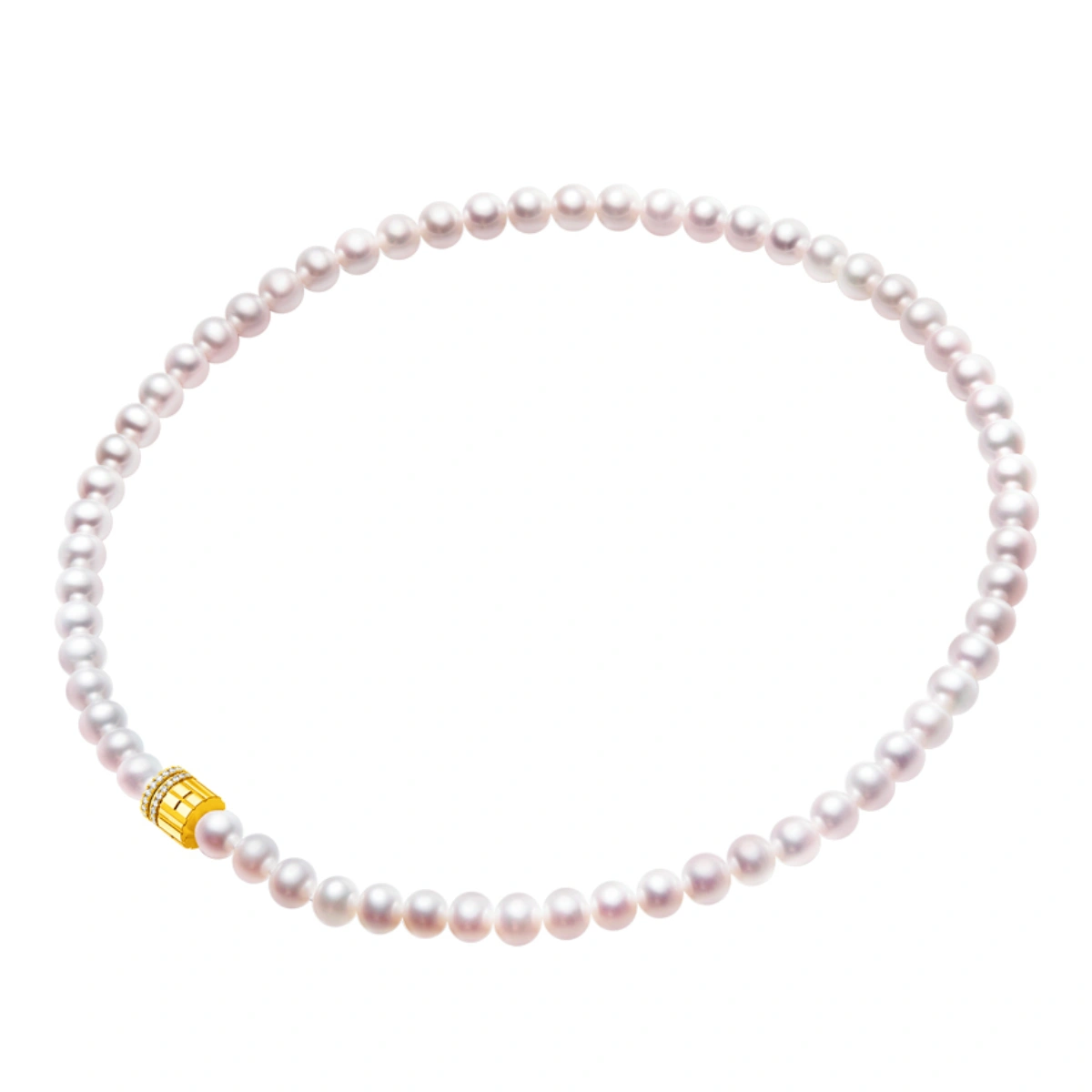 18K/750 Yellow Gold cultured pearl necklace