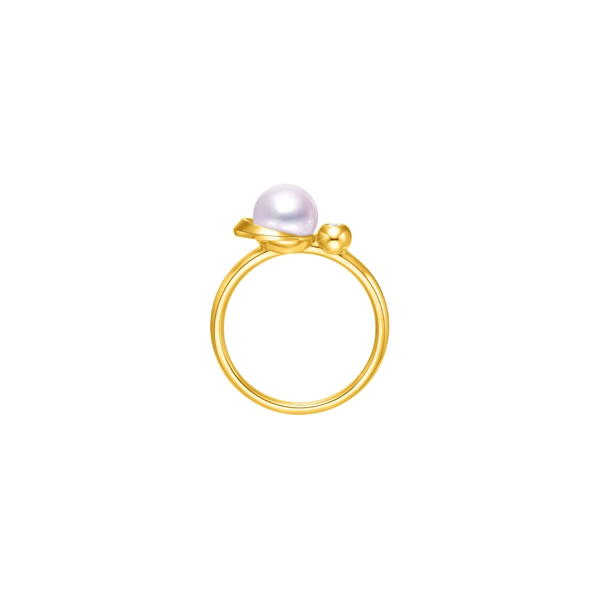 18K/750黃金黃日本養殖珍珠戒指