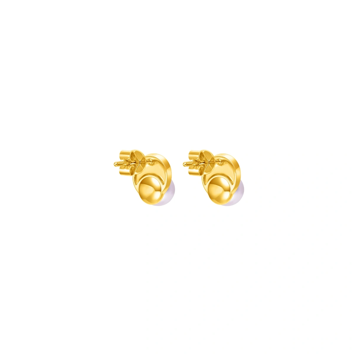 18K/750 Yellow Gold cultured pearl earrings