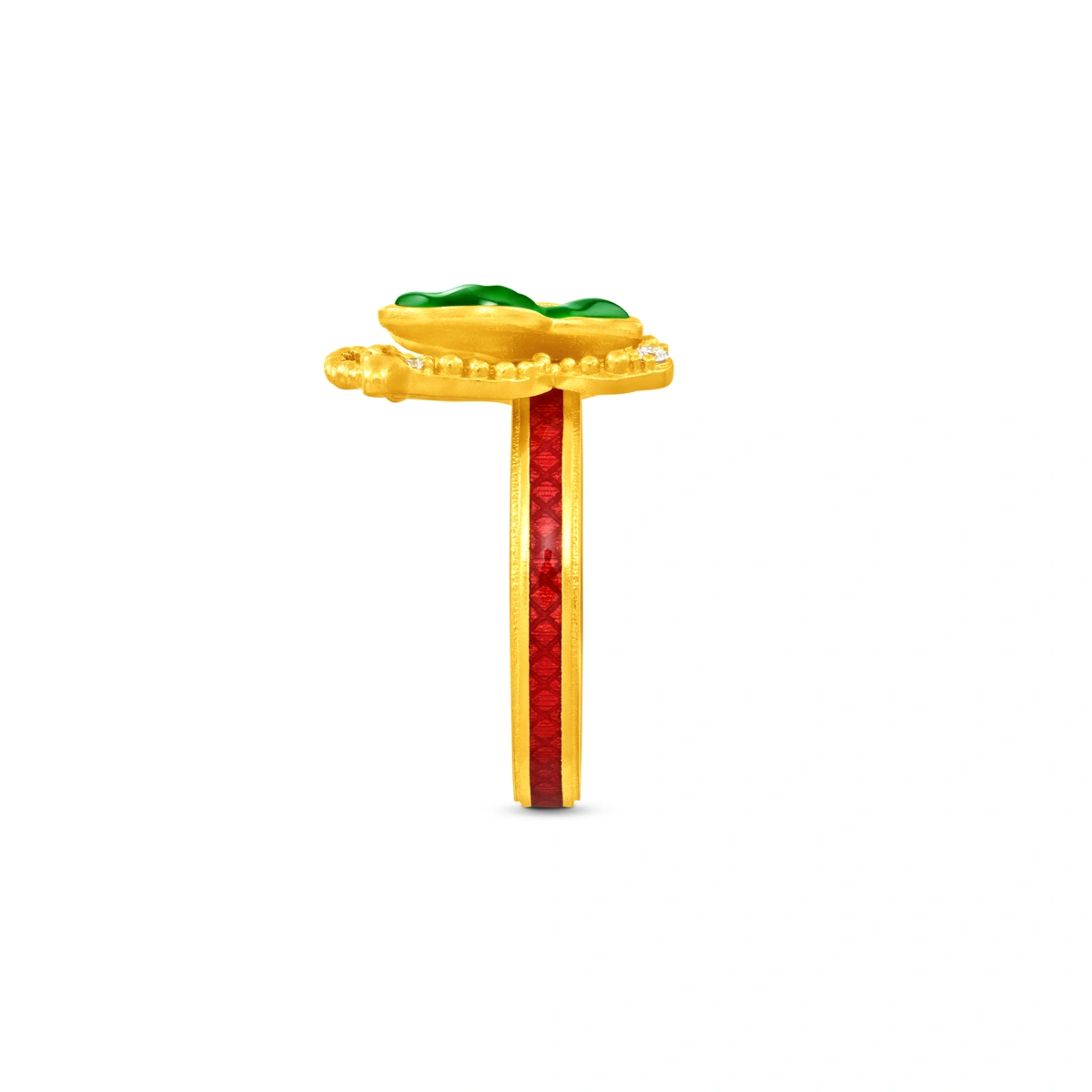999 Gold jade ring