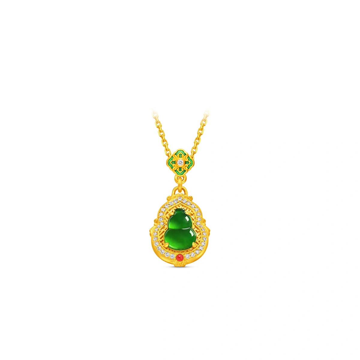 999 Gold jade necklace