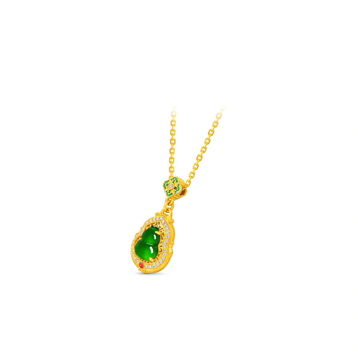 999 Gold jade necklace