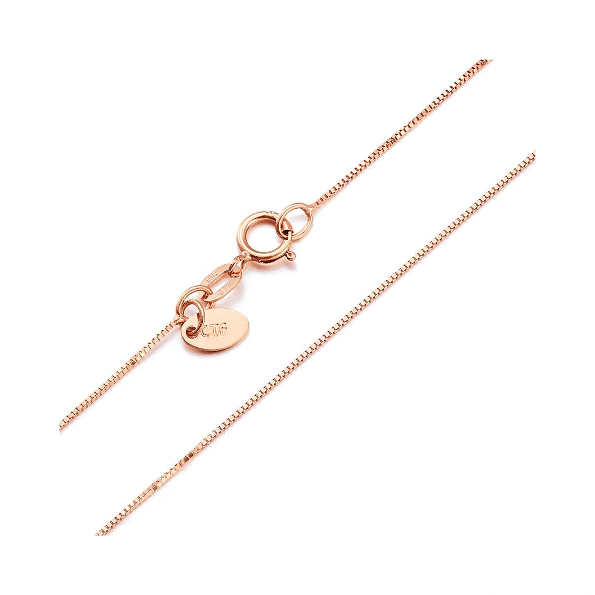 18K/750玫瑰色黃金頸鏈