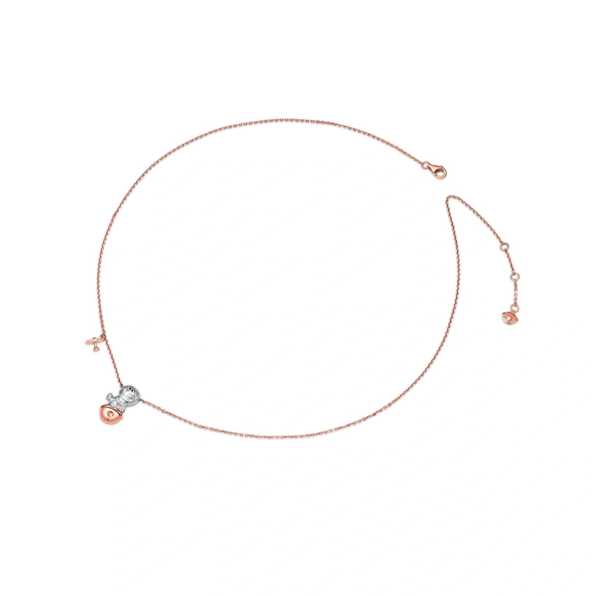Doraemon 18K/750 White-Rose Gold necklace