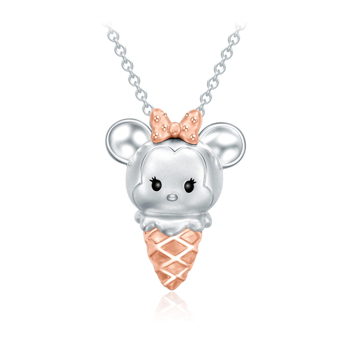 Ice-Cream Collection - Minnie Mouse 18K/750 White-Rose Gold pendant