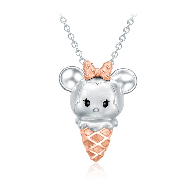 Ice-Cream Collection - Minnie Mouse 18K/750 White-Rose Gold pendant