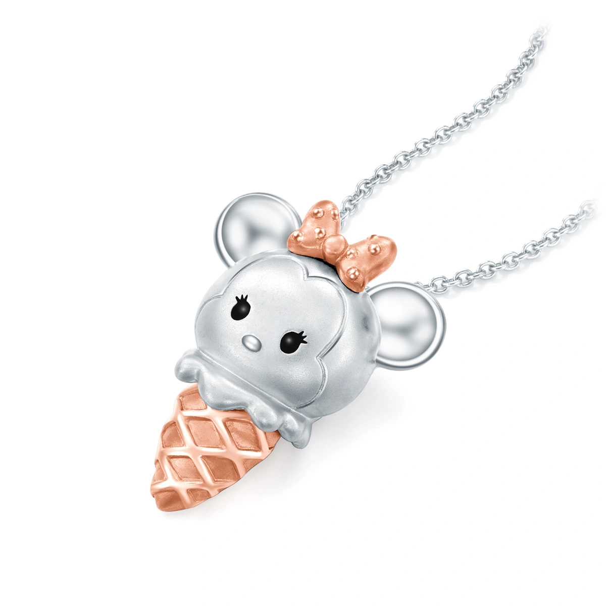 Ice-Cream Collection - Minnie Mouse 18K/750 White-Rose Gold pendant