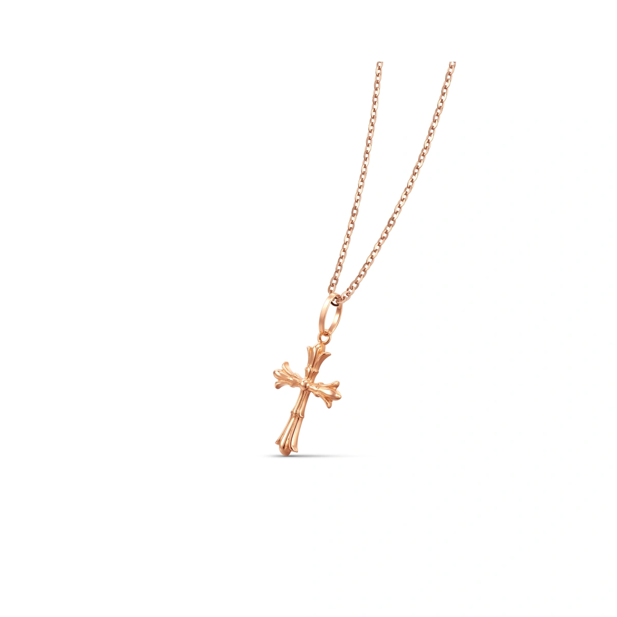 十字架18K/750玫瑰色黃金吊墜