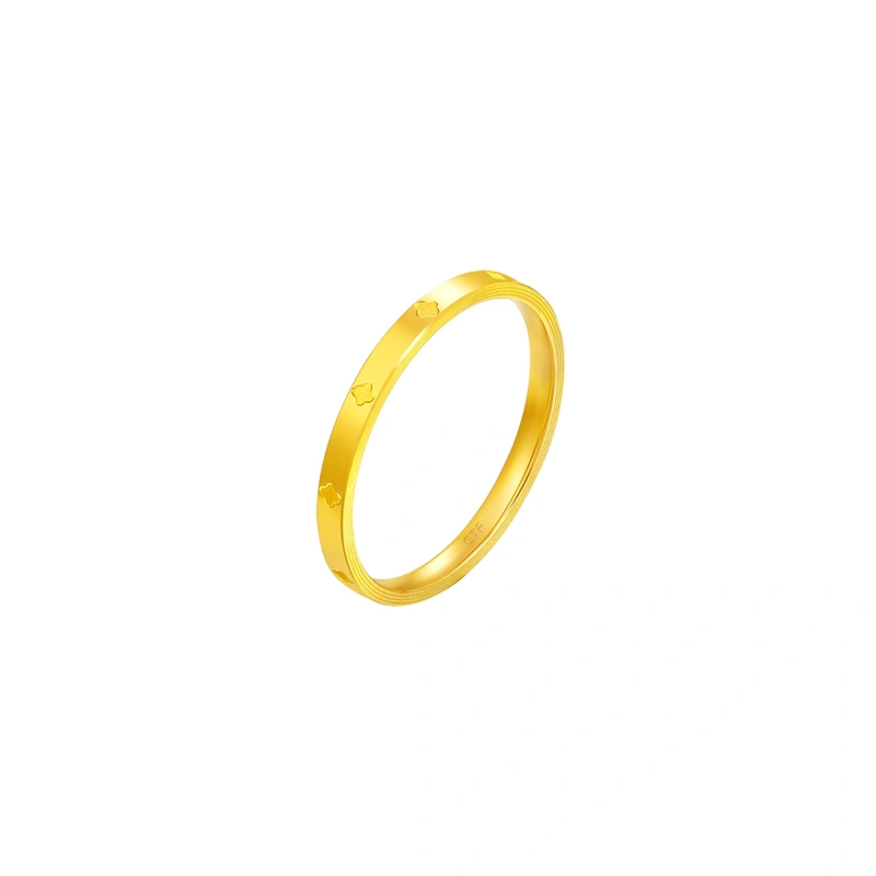 Four Leaf Clover 999 Gold ring