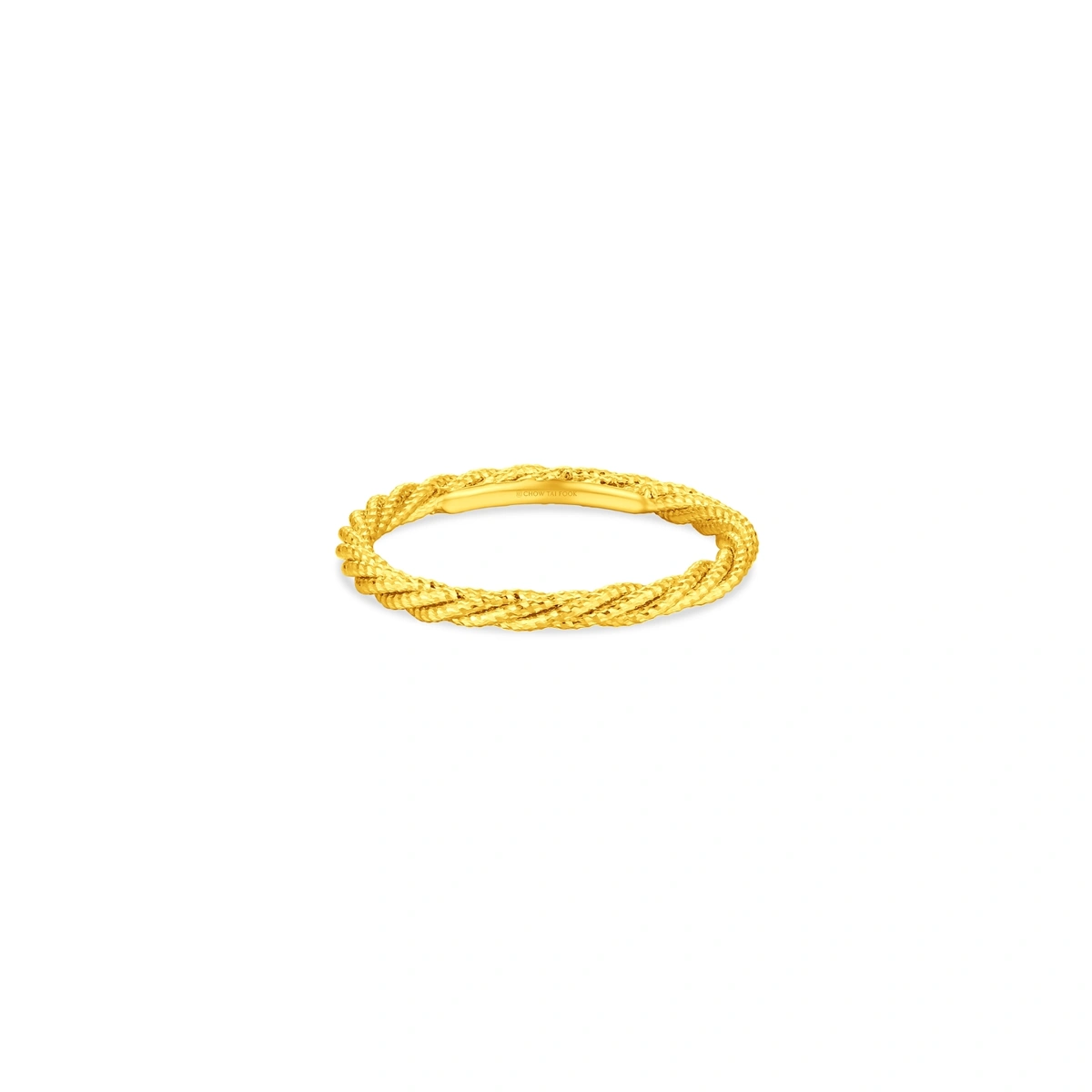 Sparkling Twisted 999 Gold ring