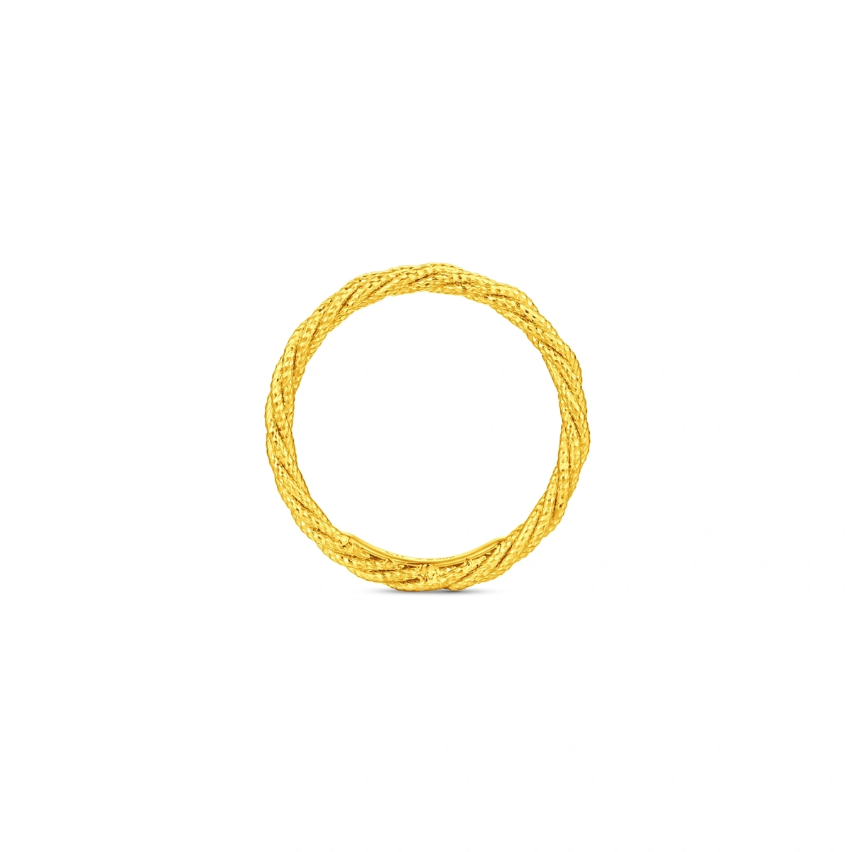 Sparkling Twisted 999 Gold ring