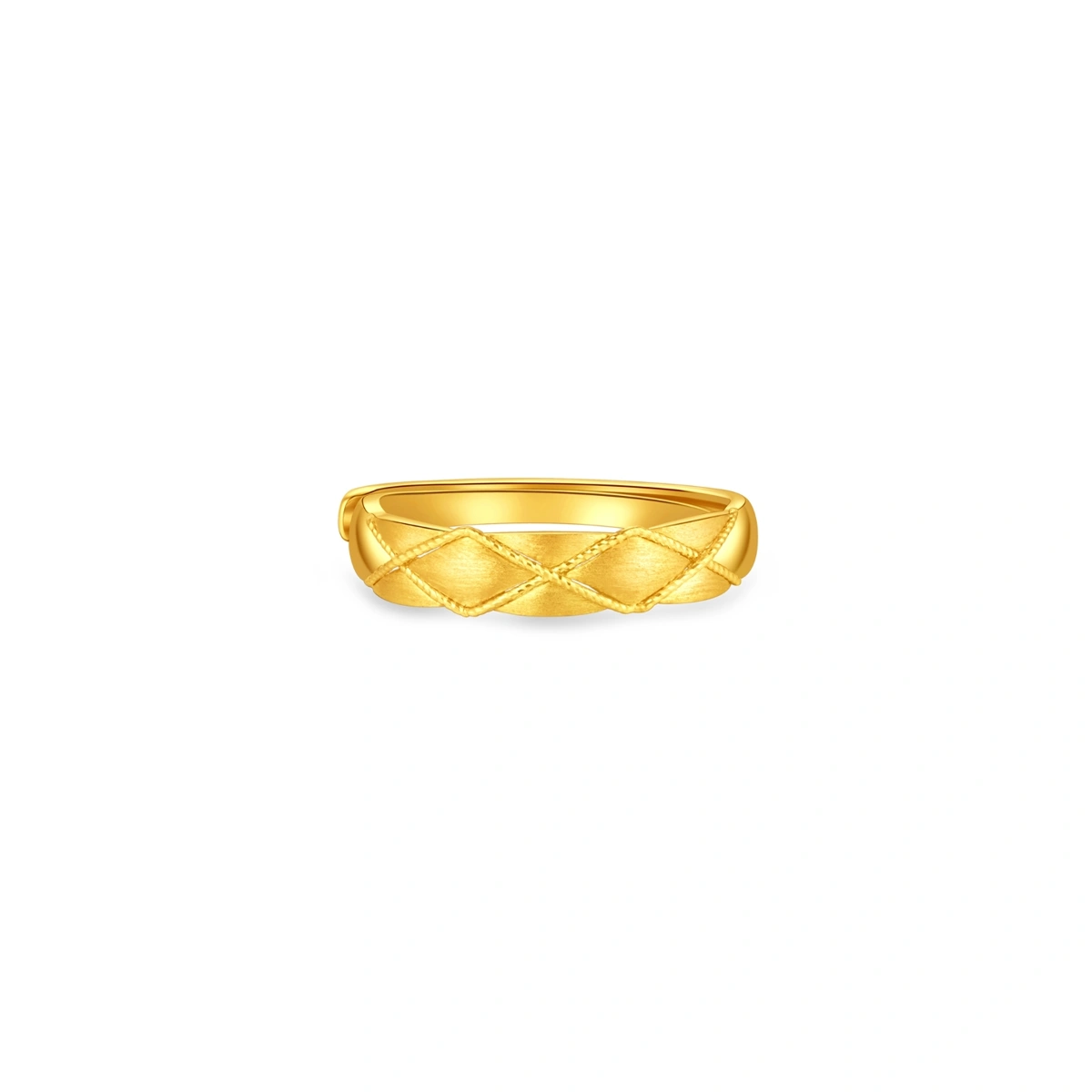Velvet Diamond-Pattern 999 Gold ring