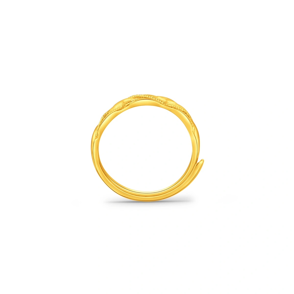 Velvet Diamond-Pattern 999 Gold ring