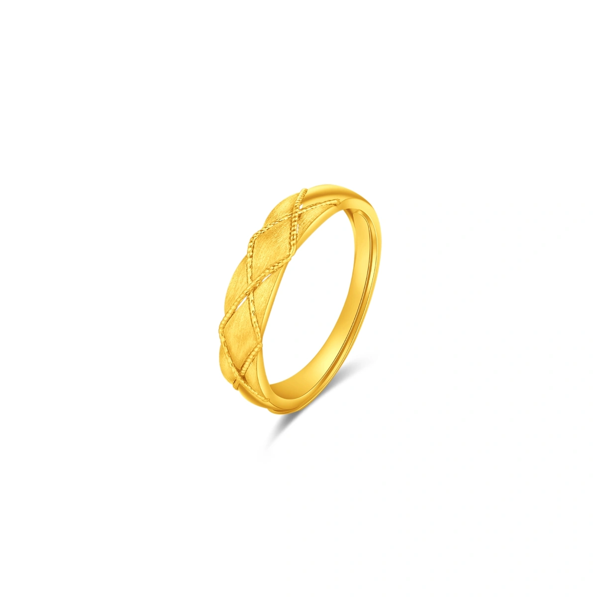 Velvet Diamond-Pattern 999 Gold ring
