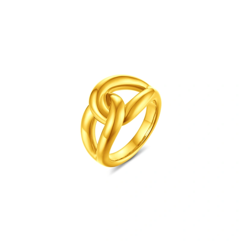 Minimalist Geometric 999 Gold ring