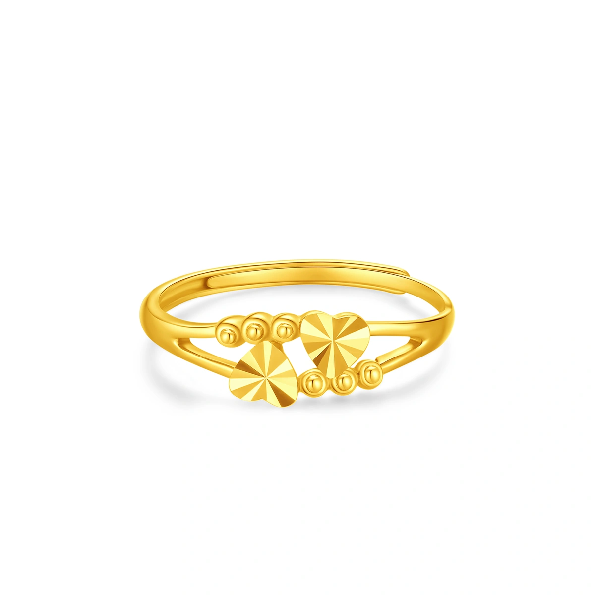 Heart-to-Heart Little Bead 999 Gold ring