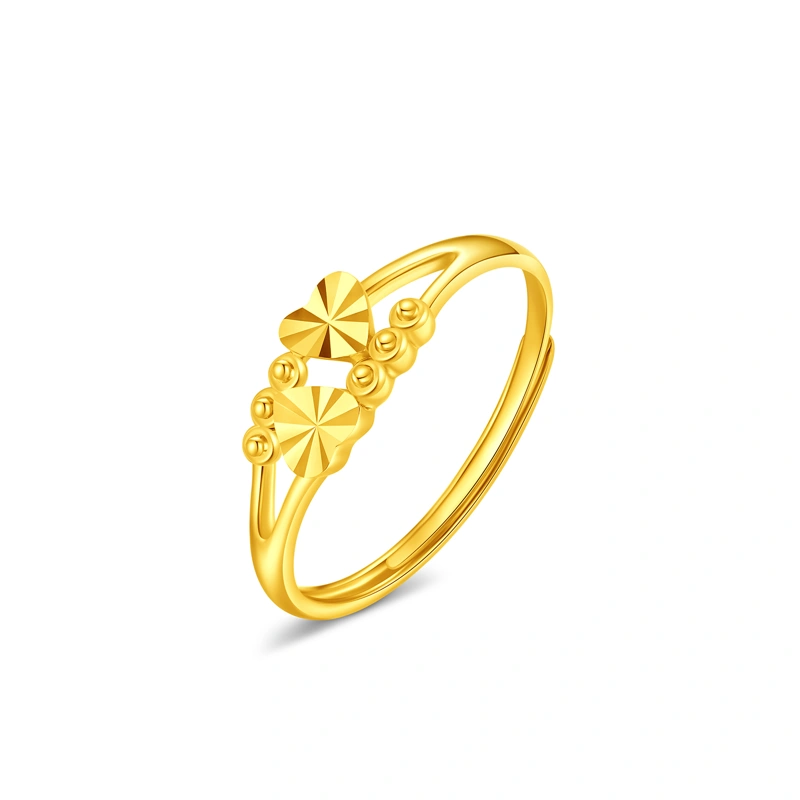 Heart-to-Heart Little Bead 999 Gold ring