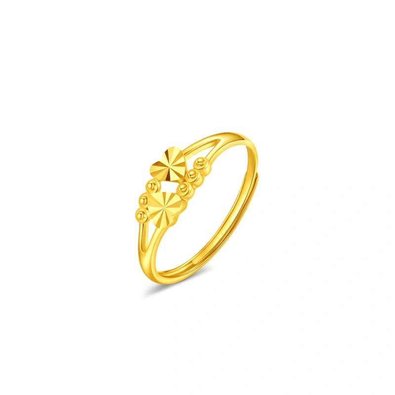 Heart-to-Heart Little Bead 999 Gold ring