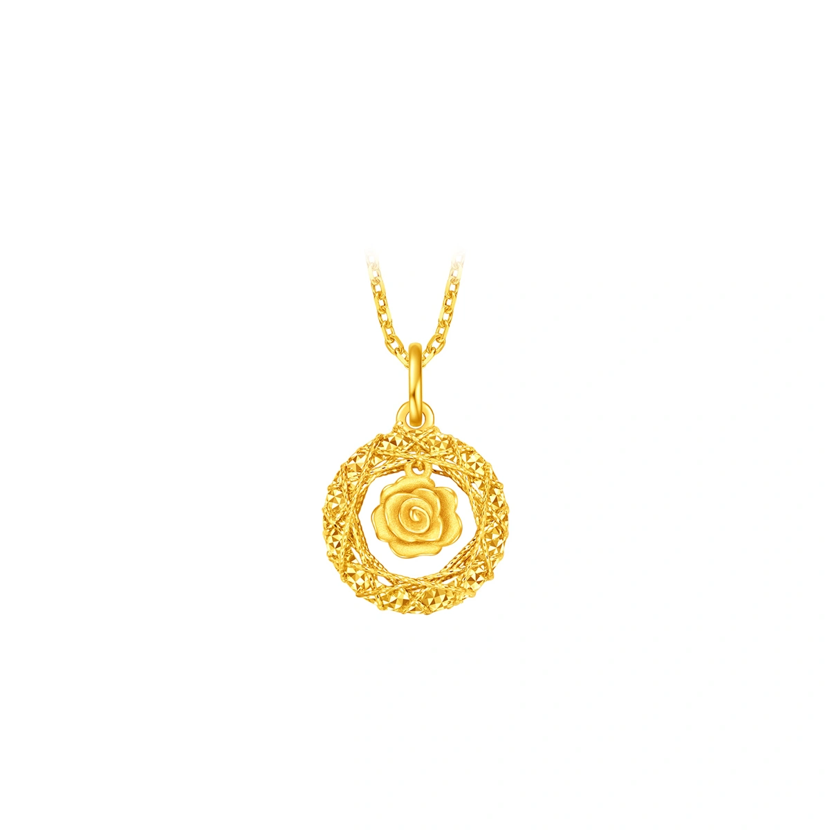 Rose Garden 999 Gold pendant
