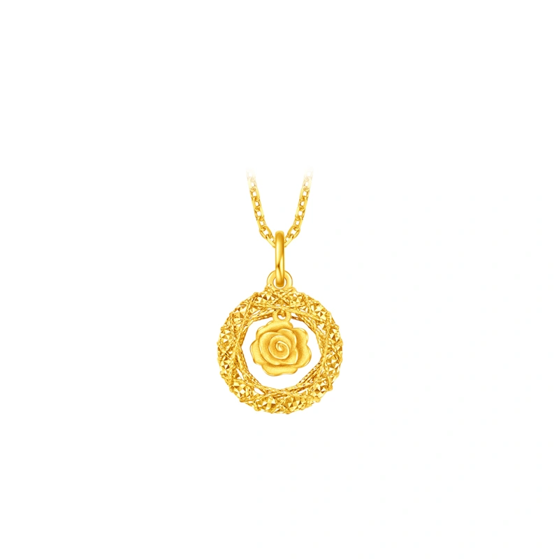 Rose Garden 999 Gold pendant