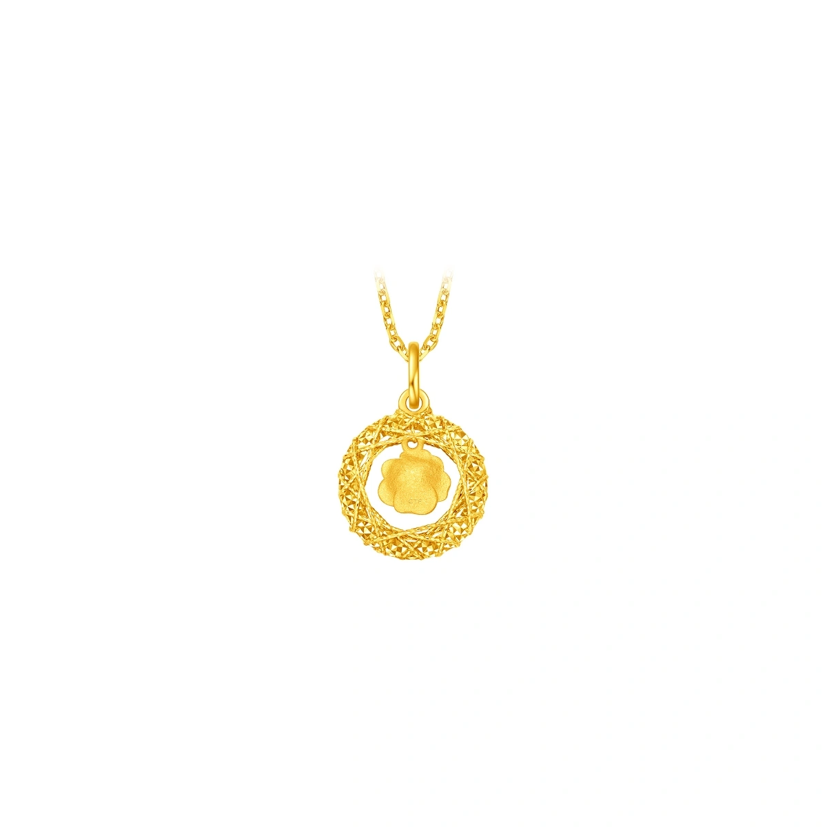 玫瑰花園999足金吊墜