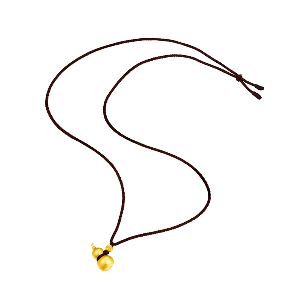 Hammered Fortune Gourd 999 Gold pendant