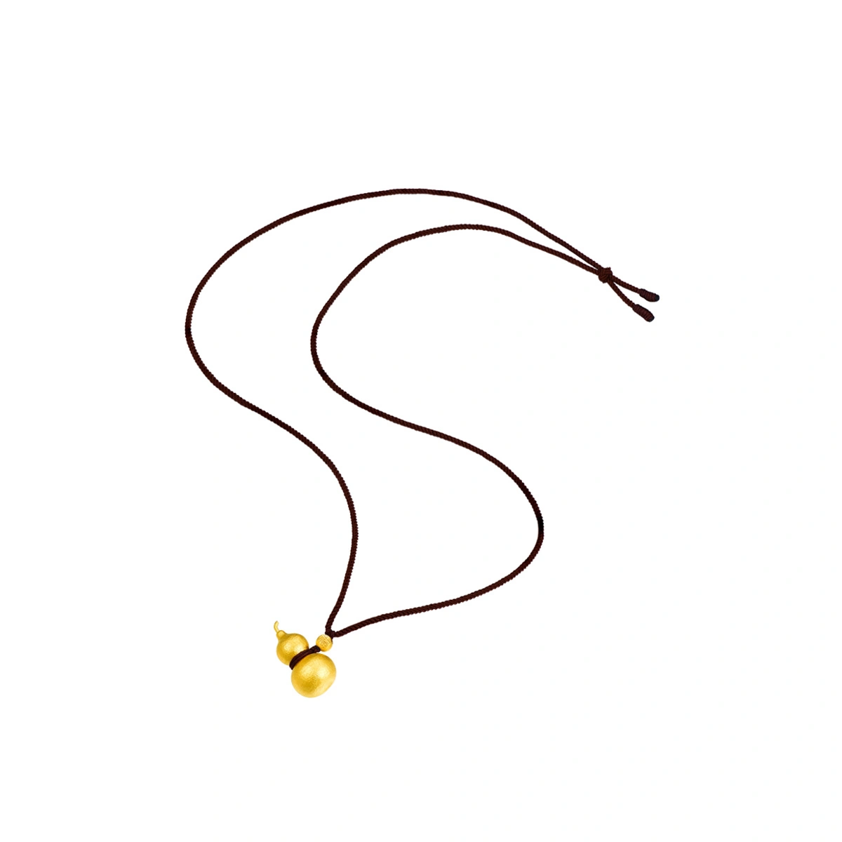 Hammered Fortune Gourd 999 Gold pendant