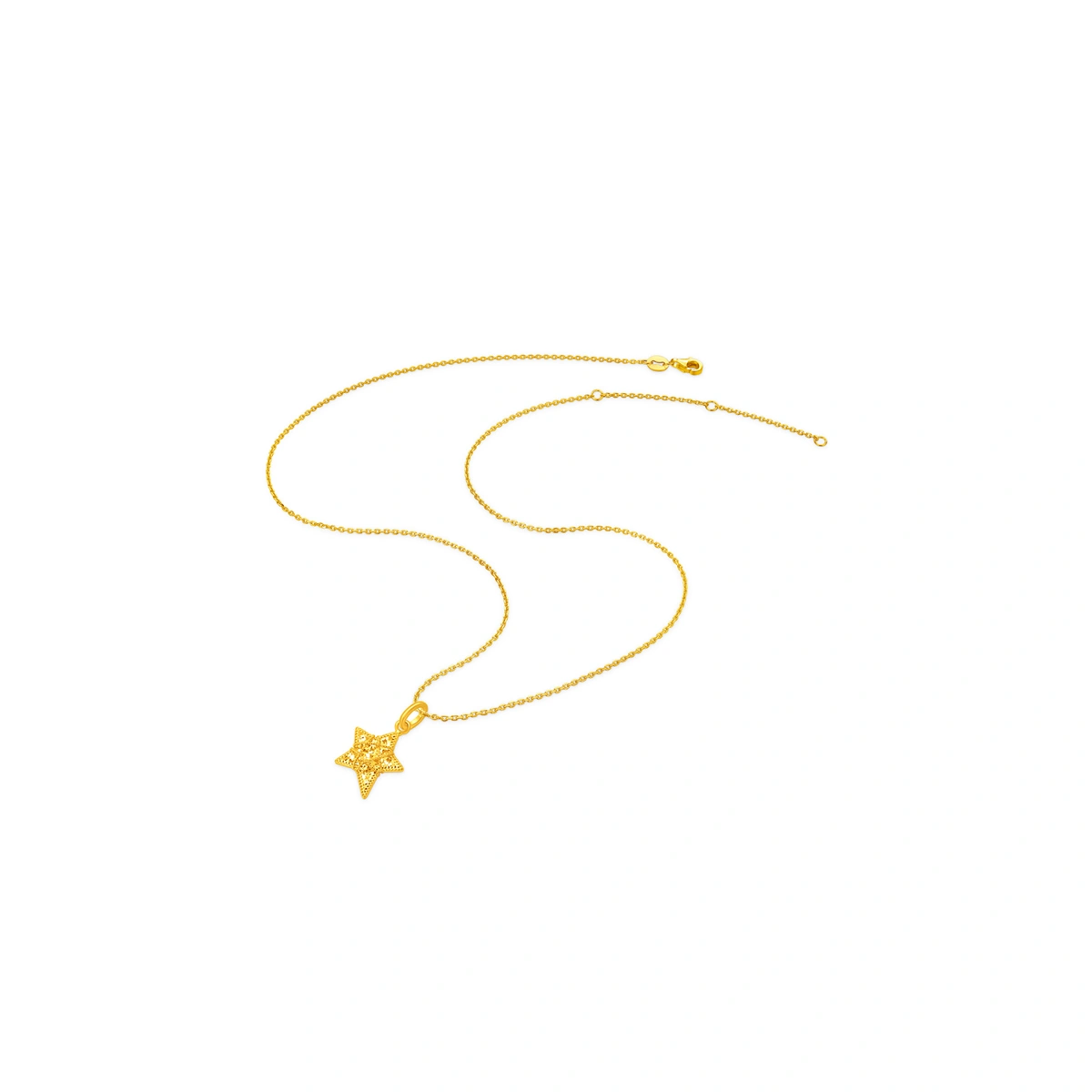 織夢星星爆閃碎冰999足金吊墜