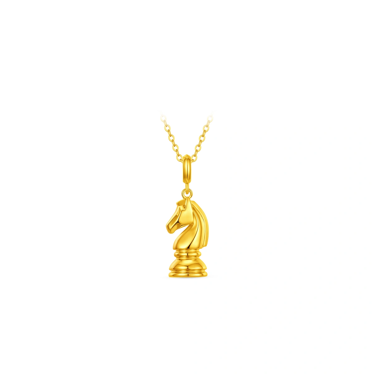 Chess Knight Horse 999 Gold Pendant (Small)