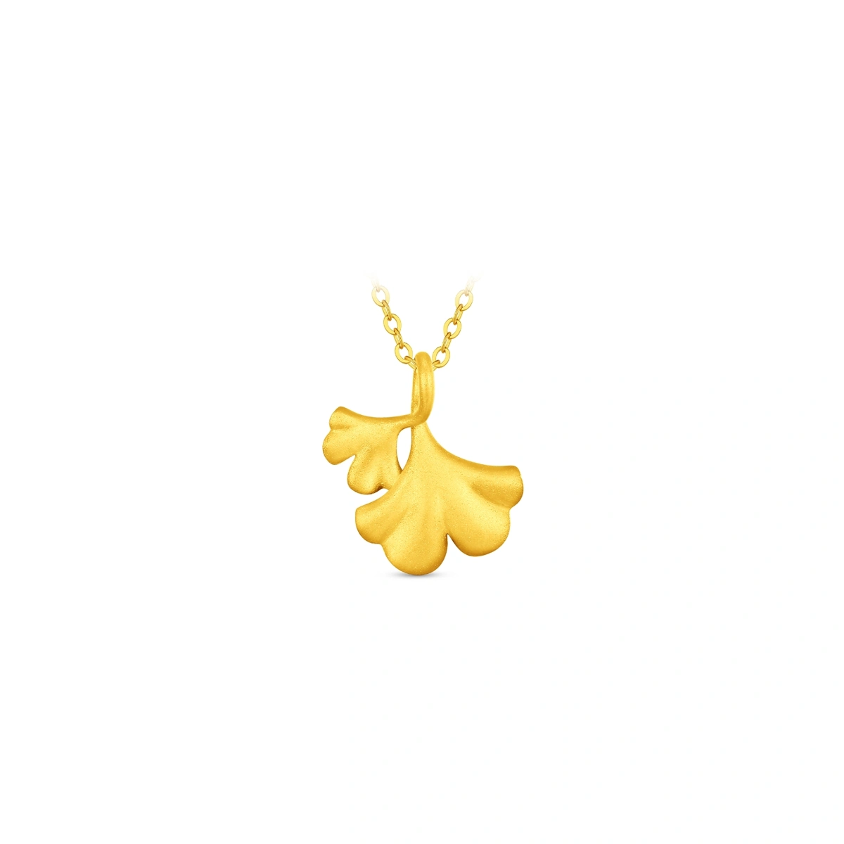 銀杏999足金吊墜