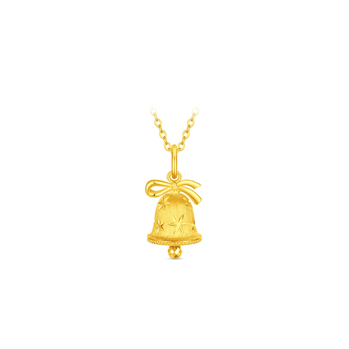 Snowflake Bell 999 Gold pendant