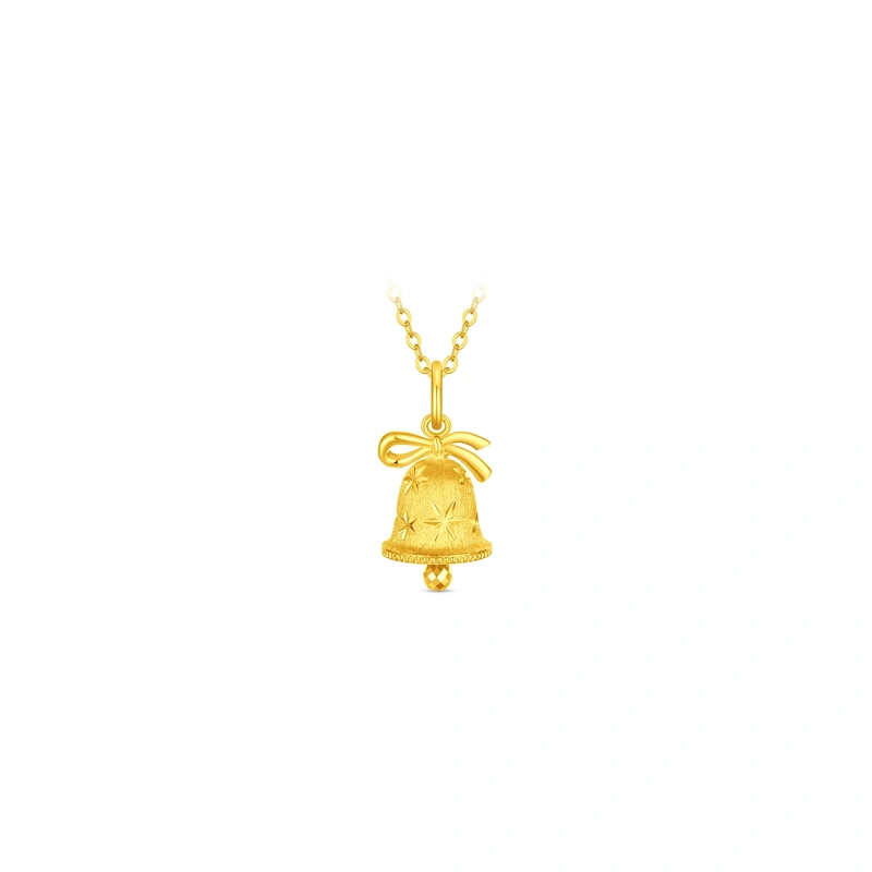 Snowflake Bell 999 Gold pendant