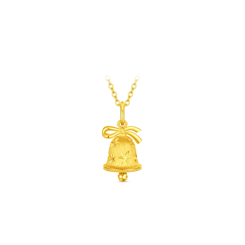 Snowflake Bell 999 Gold pendant
