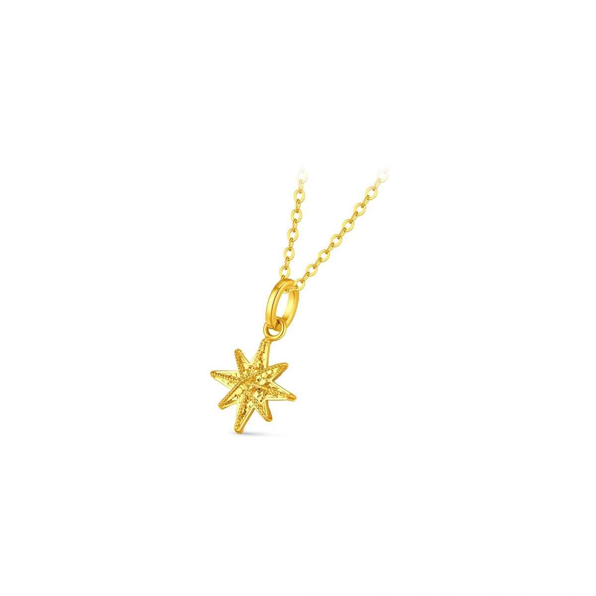 Sparkle Eight-Point Star 999 Gold pendant