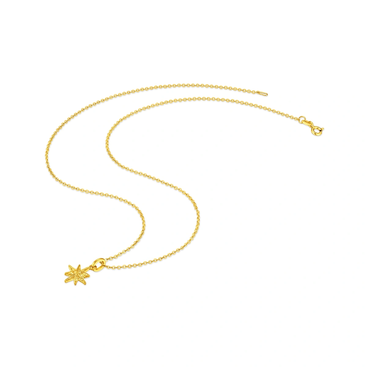 Sparkle Eight-Point Star 999 Gold pendant