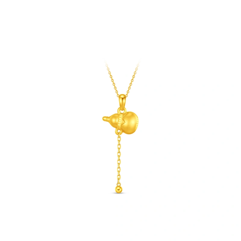 Fortune and Prosperity Gourd 999 Gold pendant