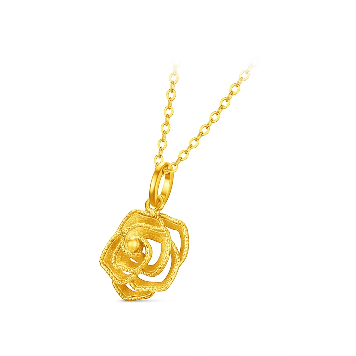 Lustrous Rose 999 Gold pendant