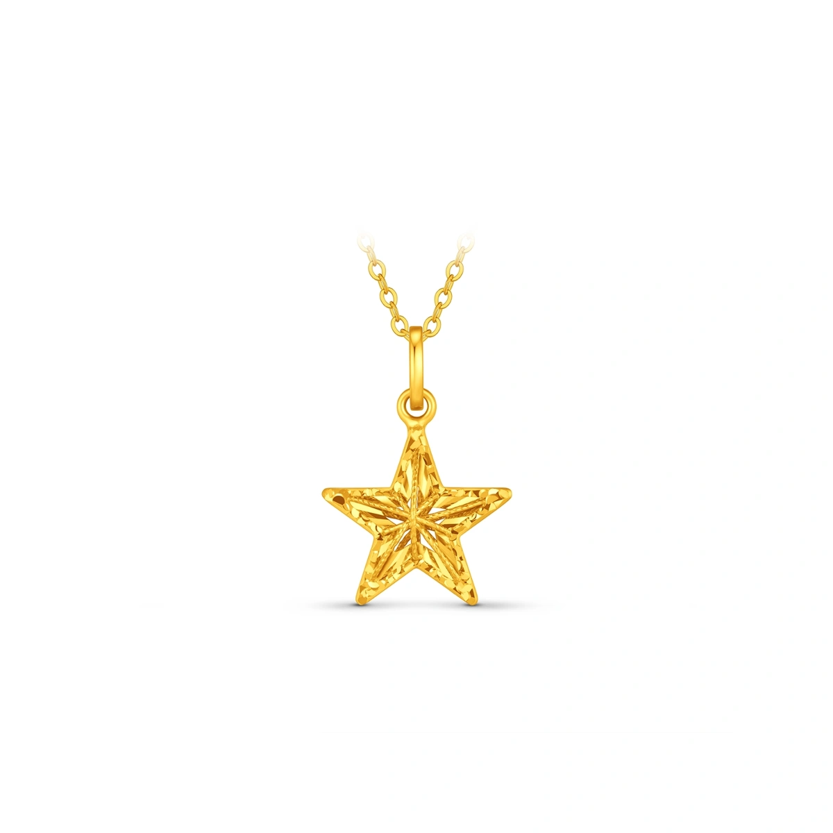 Sparkling Morning Star 999 Gold pendant