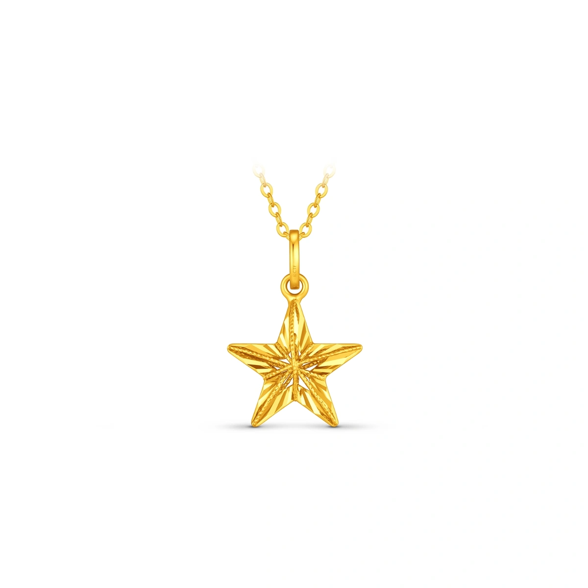 Sparkling Morning Star 999 Gold pendant