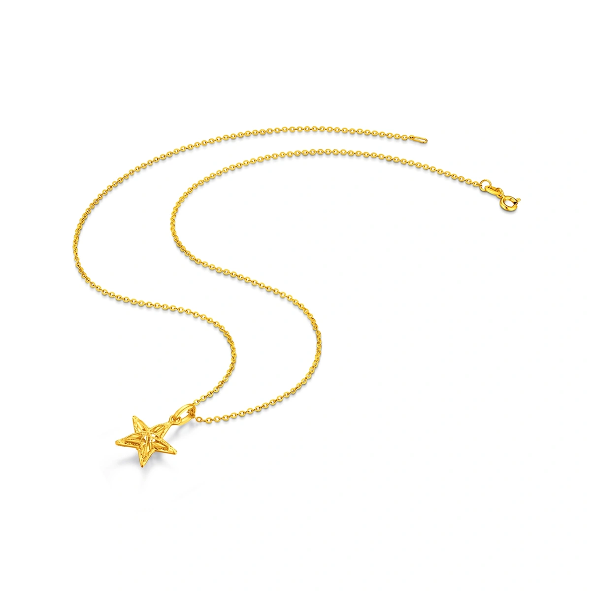 Sparkling Morning Star 999 Gold pendant