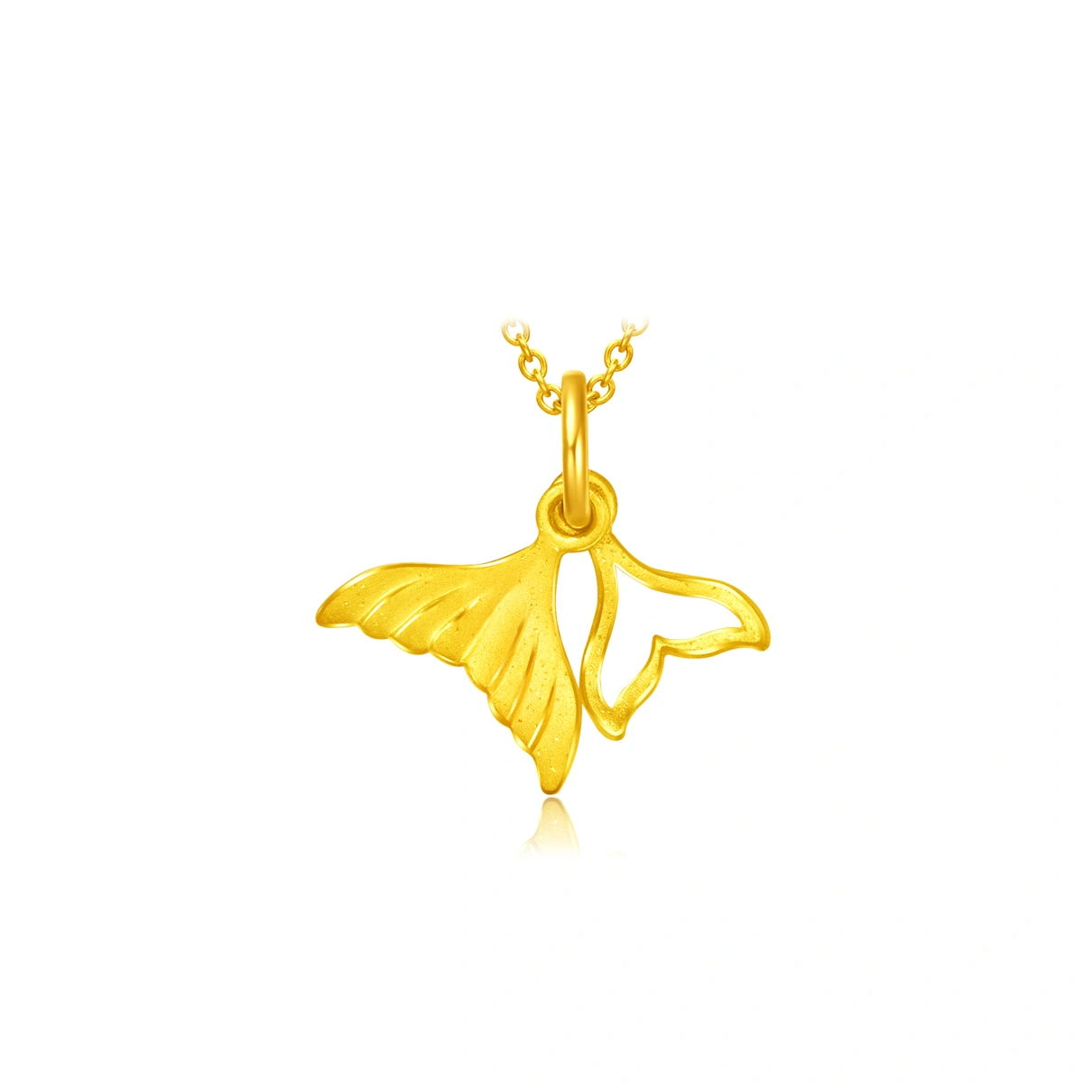 Lucky Mermaid Tail 999 Gold pendant