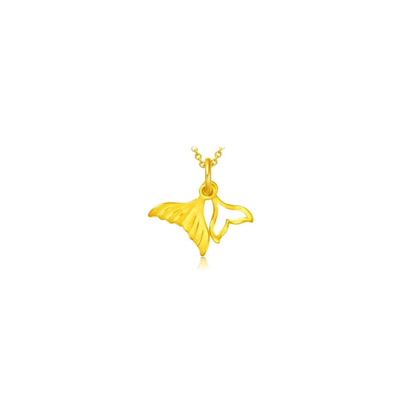 Lucky Mermaid Tail 999 Gold pendant