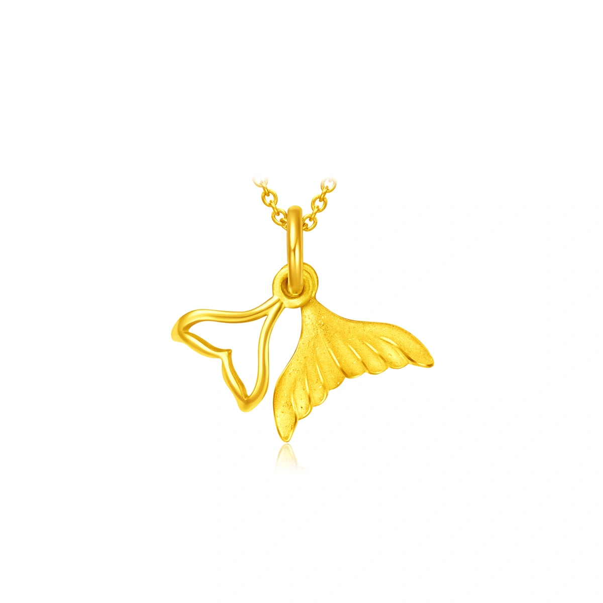 Lucky Mermaid Tail 999 Gold pendant