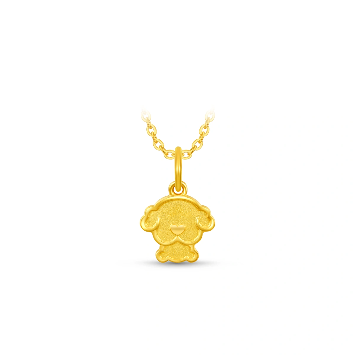 Heart Puppy 999 Gold pendant