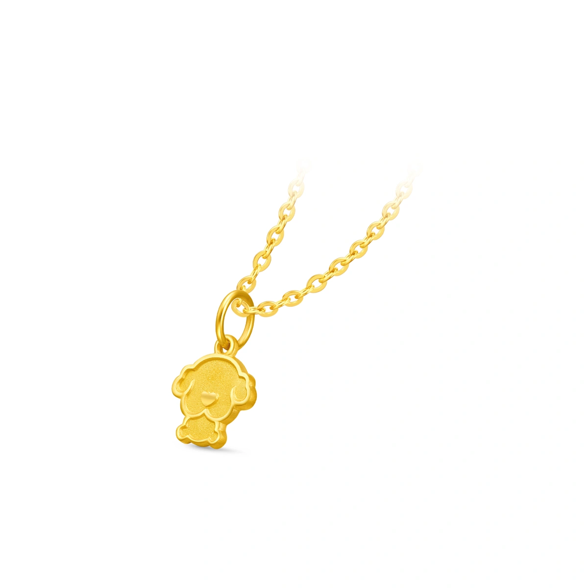 Heart Puppy 999 Gold pendant