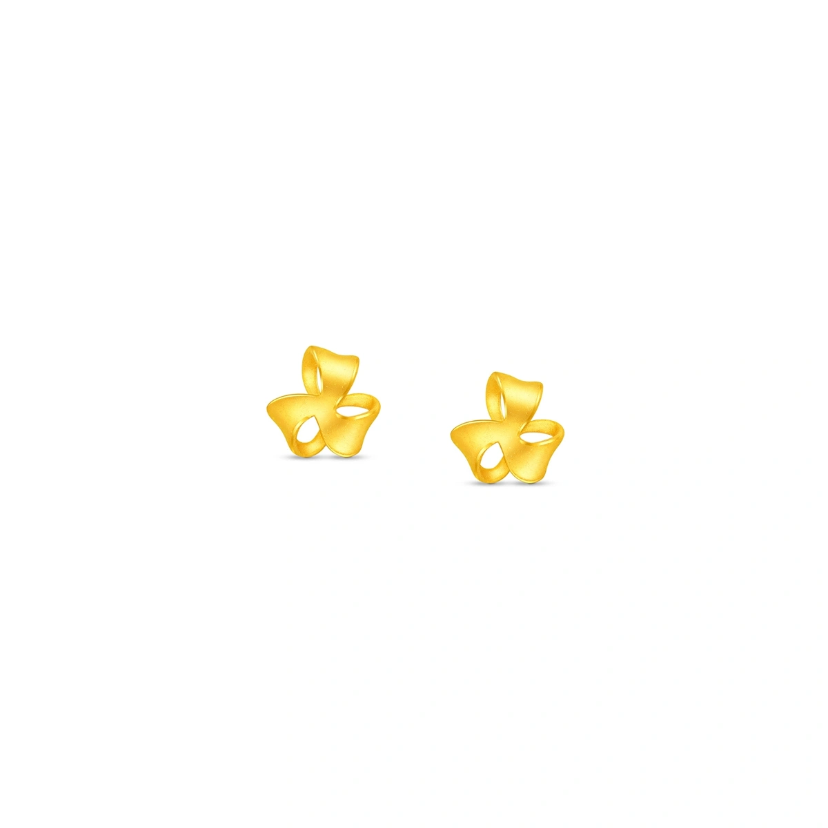 迴旋芬芳花999.9黃金耳環
