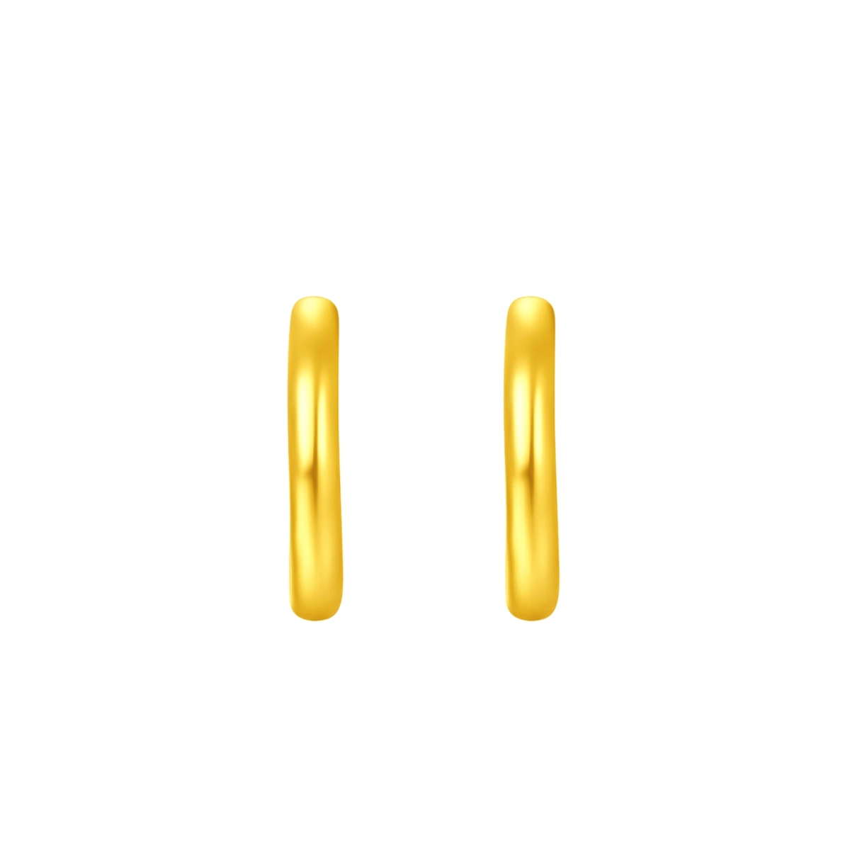 Minimalist Round Hoop 999 Gold earrings